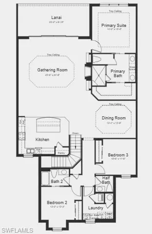 Additional Highlights Include: Oversized kitchen island, quartz counter tops and tile backsplash.