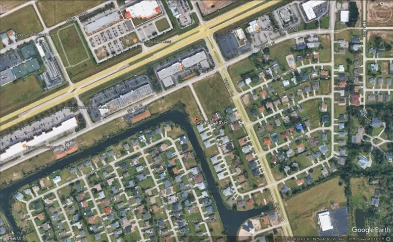 Aerial Map. Illustrating the property's geographic parameters