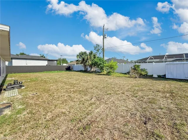 Large backyard