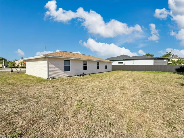 Large backyard