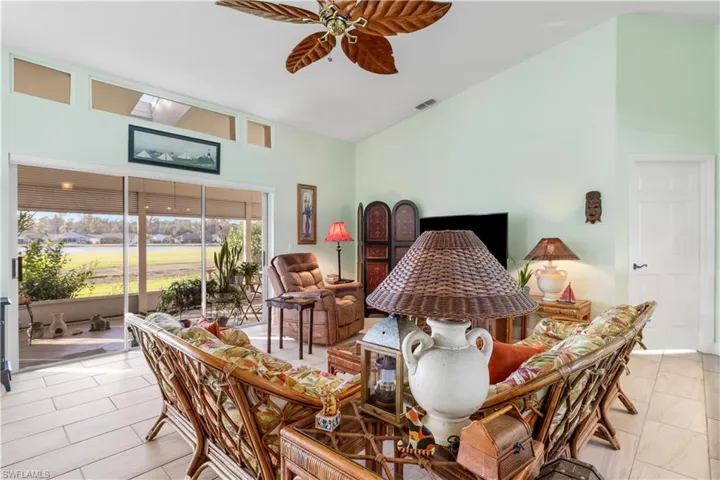 Dining area featuring ceiling fan