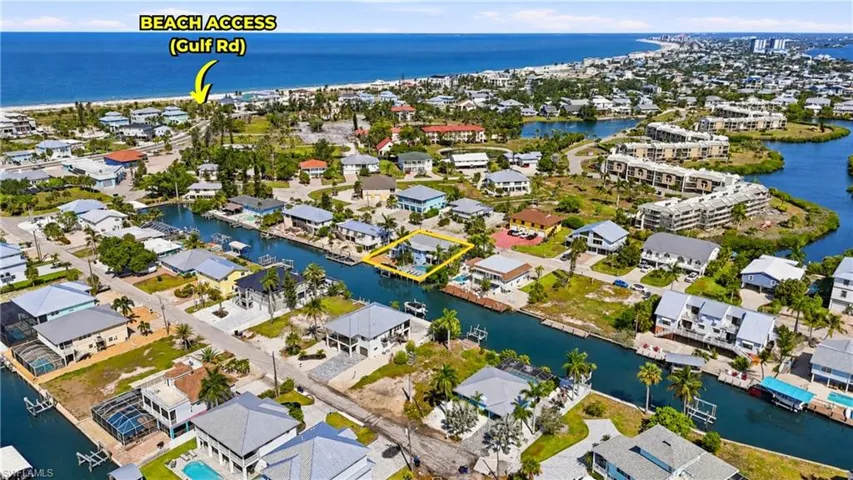 Coastal community featuring direct canal access, private boat docks, and proximity to Gulf beaches - Virtually Edited Image