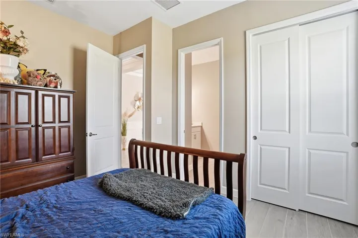 Bedroom featuring connected bathroom