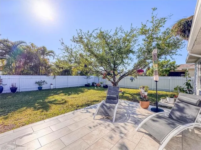 View of patio featuring a fenced backyard