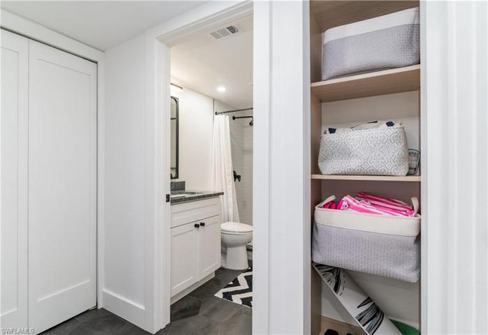 Hall closet and guest shower