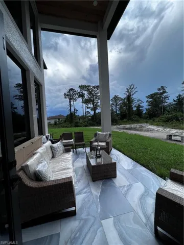 View of patio / terrace featuring an outdoor living space