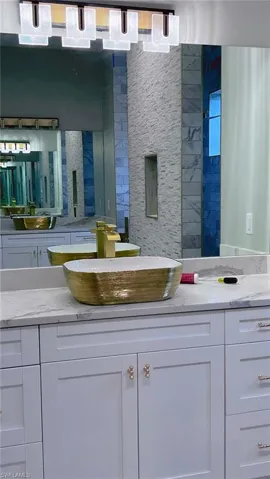 Bathroom featuring vanity