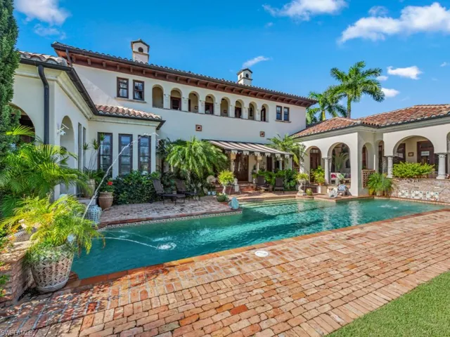 Back view of villa