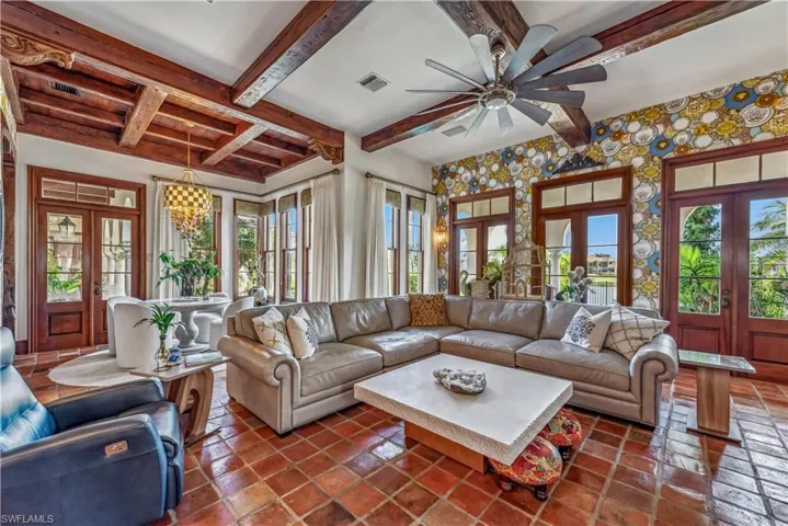 Family Room with custom built-ins