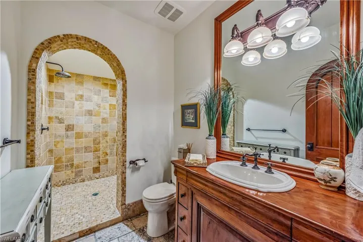 Guest bath in private quarters
