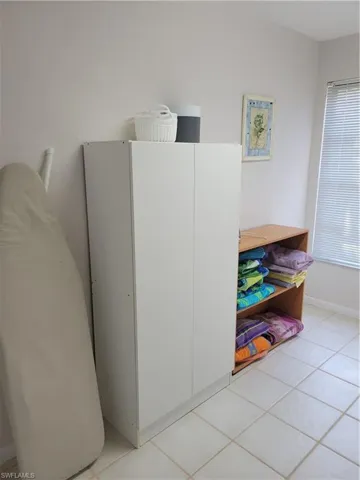 Room details featuring fridge