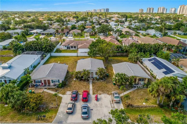 Aerial view with a residential view