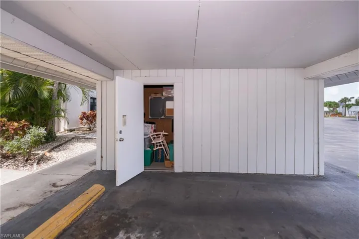 Your own storage unit conveniently placed by your parking spot