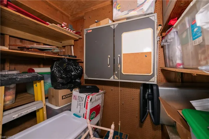 Lots of available storage inside your separate storage unit.