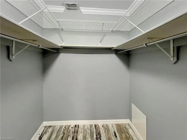 Spacious closet with wood-type flooring