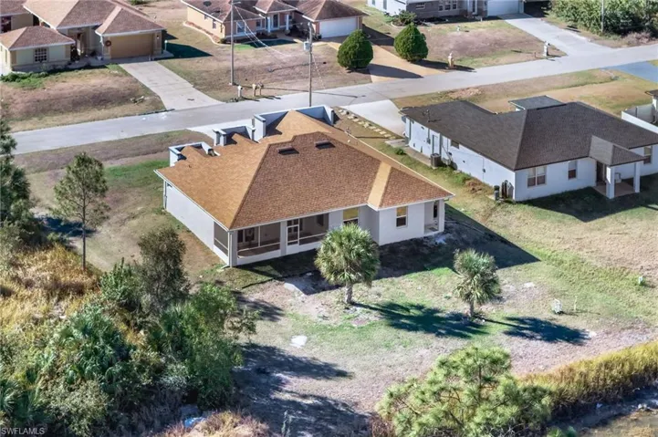 Aerial view of residential area