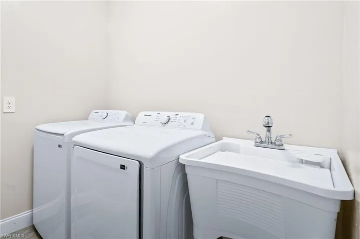 Laundry area featuring washing machine and dryer