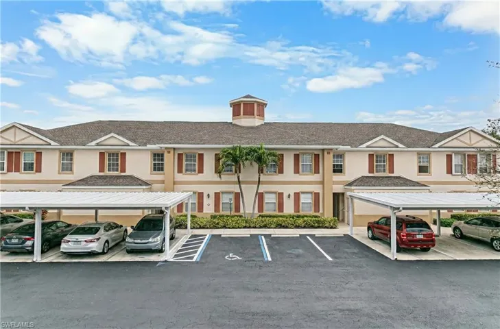 View of covered parking lot