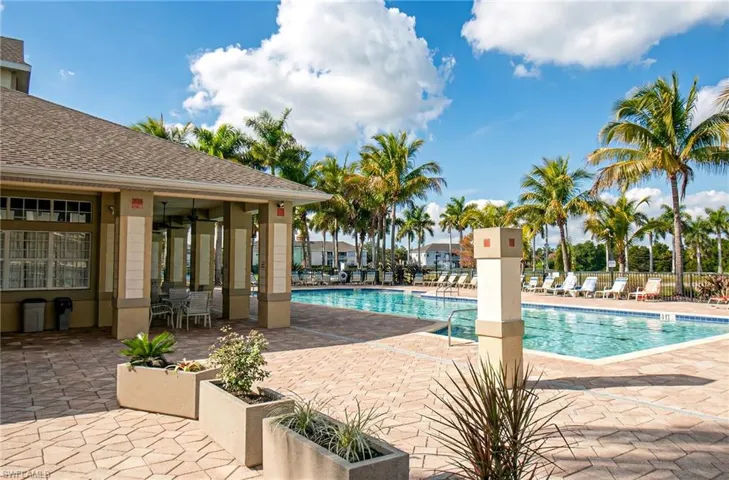 Community pool featuring a patio