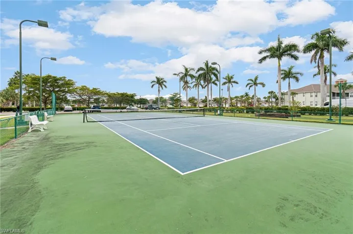 View of tennis court