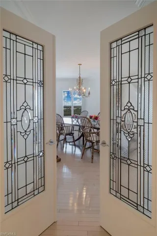 Leaded French doors