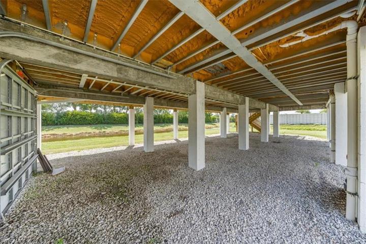 Open-air Garage, great space for boats, trucks, trailers, or can turn into flex space
