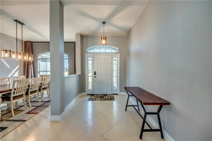 View of tiled entrance foyer