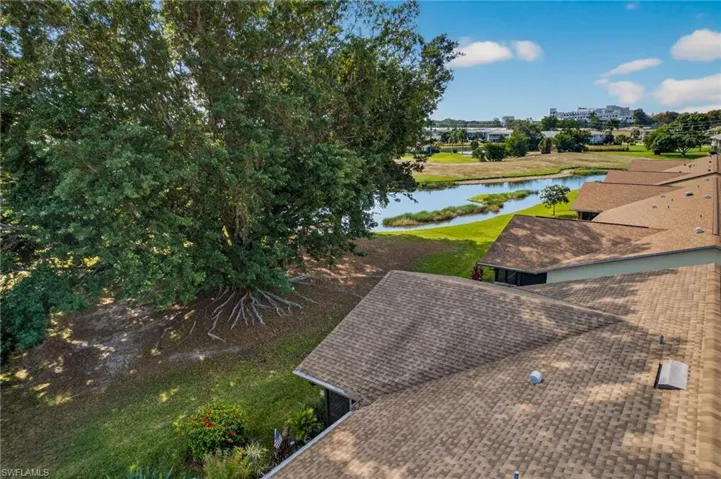 Drone / aerial view of a large body of water