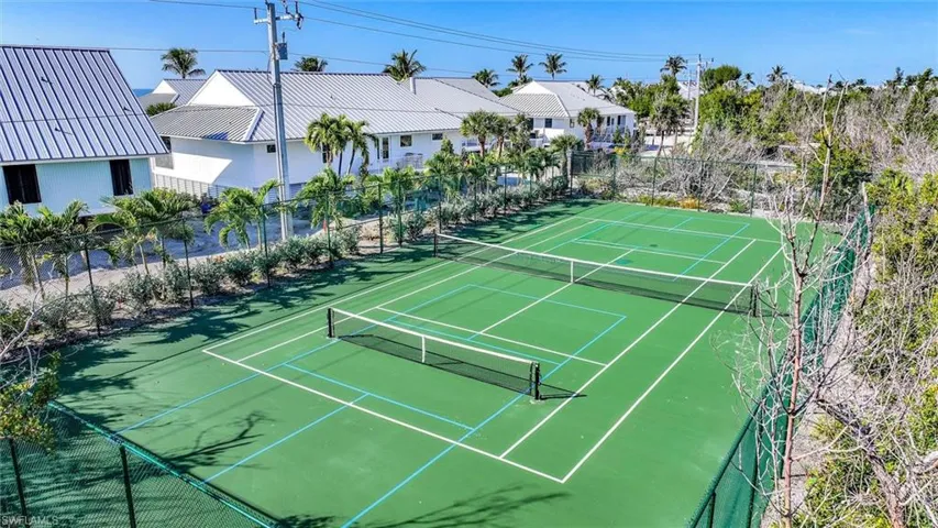View of tennis court