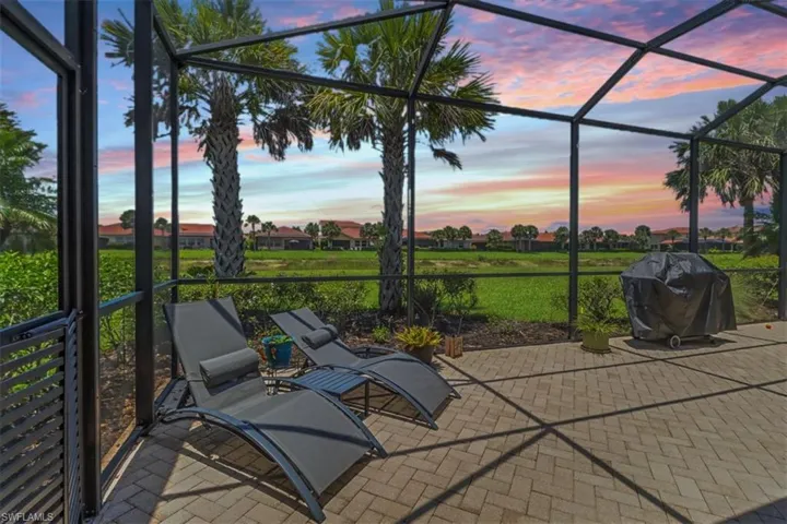 Twilight View of patio/lanai