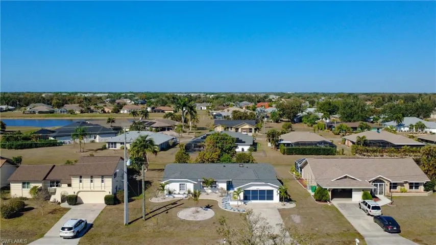 Aerial view of residential area