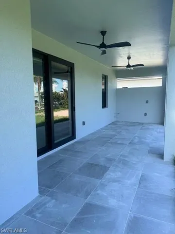View of patio / terrace featuring ceiling fan