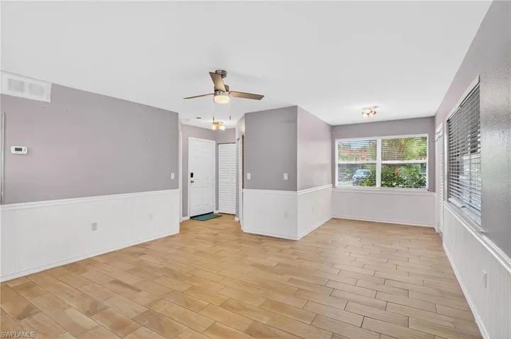 wainscoting, and wood finish floors