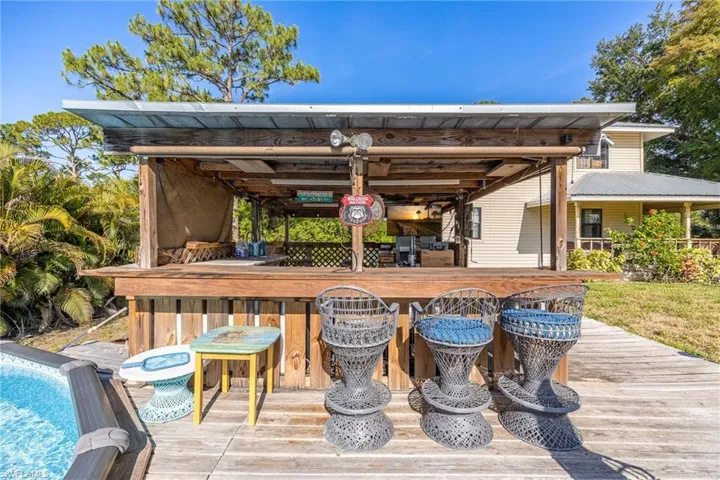 View of wooden deck
