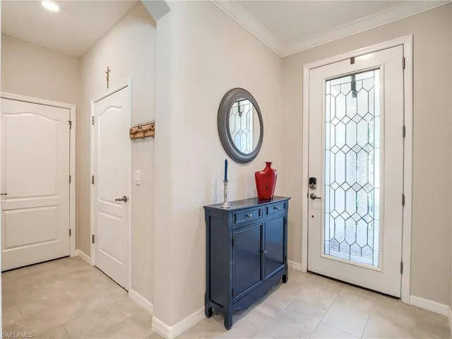 Hallway to the oversized 2 car garage.