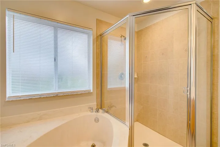 Bathroom with separate shower and tub