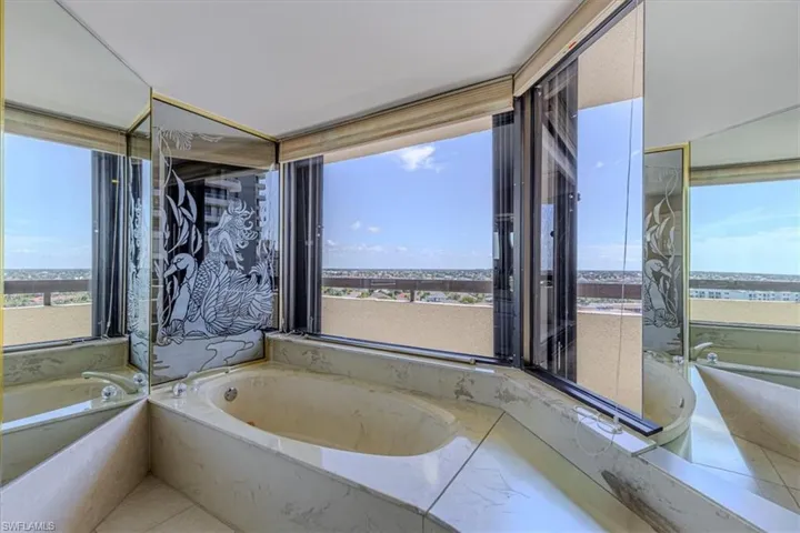 Bathroom featuring a garden tub