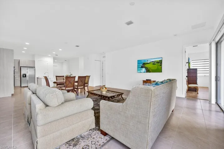 View of tiled living room