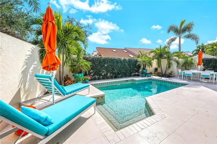 View of pool with a patio area