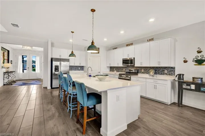 large kitchen with island