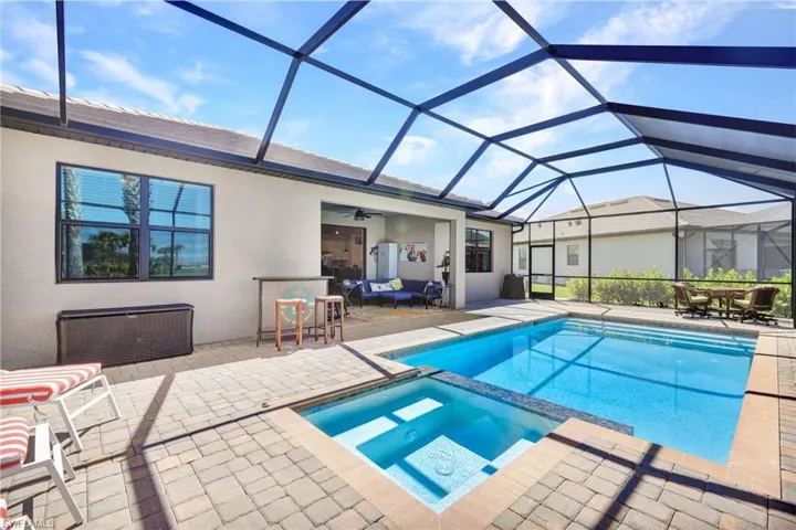 large pool and spa