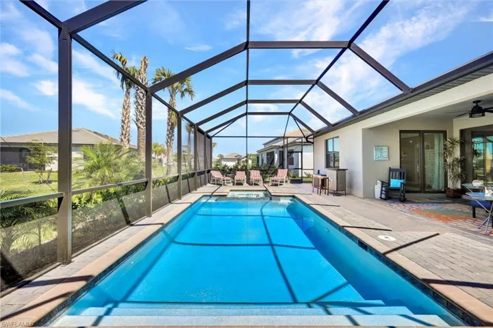 large pool and spa