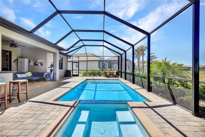 large pool and spa