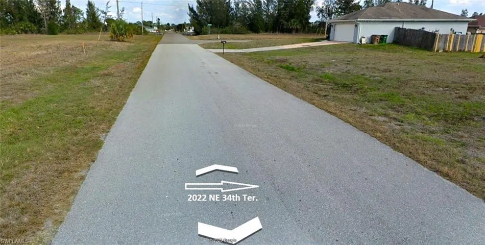 View of road East