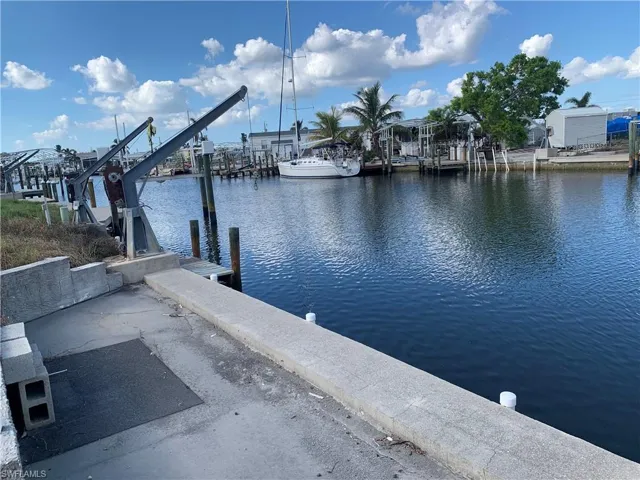 Dock area looking west down canal.