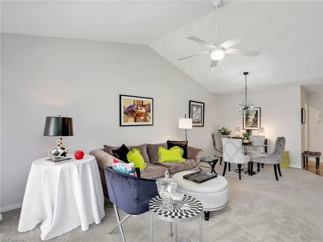 Vaulted Great Room and Dining Area