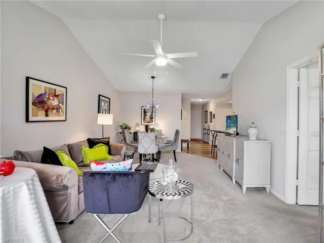 Vaulted Great Room and Dining Area
