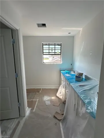 View of laundry area