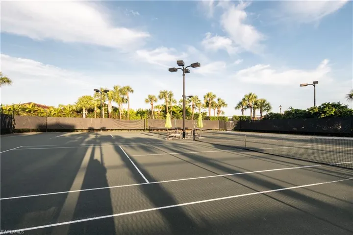 View of tennis court