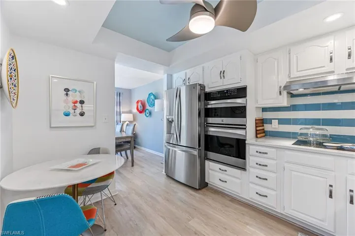 Eat in kitchen with new stainless appliances